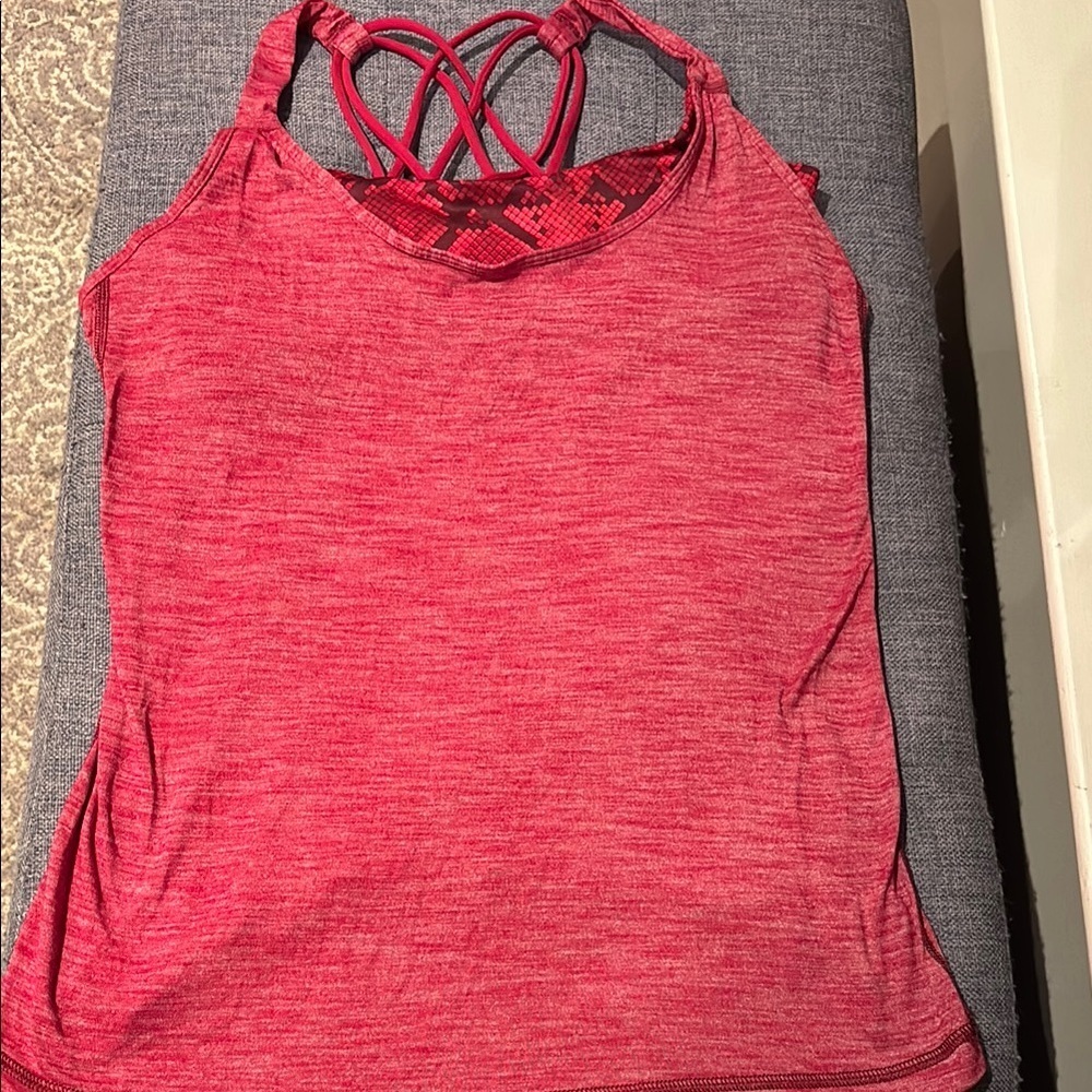 Lululemon athletics Red Backless Sleeveless Tank Top